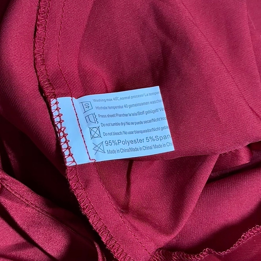 Womens Red Satin Cowl Neck Camisole Adjustable Spaghetti Strap Tank Top Small - Picture 4 of 4